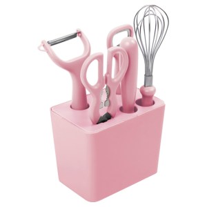 KIT DE COCINA CUTTERS A2786 ROSA (Plástico PP / Metal)