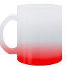 TAZA DE VIDRIO SATINADA SUBLIMACIÓN RAINBOW A2798 ROJO (Vidrio)