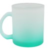 TAZA DE VIDRIO SATINADA SUBLIMACIÓN RAINBOW A2798 VERDE (Vidrio)
