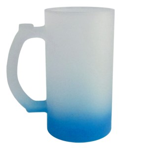TARRO CERVECERO SATINADO SUBLIMACION CHELADO A2799 AZUL CLARO (Vidrio)
