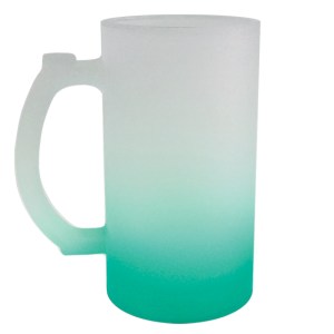TARRO CERVECERO SATINADO SUBLIMACION CHELADO A2799 VERDE (Vidrio)