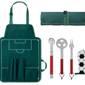 SET DE BBQ GLADIADOR A2839 VERDE (Metal / Poliéster)