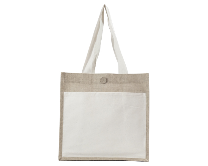 Bolsa de Yute /Algodón Campestre A2848 Blanco (Algodón / yute)