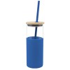 CILINDRO DE VIDRIO GLORY A2855 AZUL MARINO (Vidrio / Bambú / Silicón / Plástico)