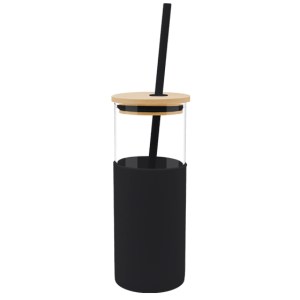 CILINDRO DE VIDRIO GLORY A2855 NEGRO (Vidrio / Bambú / Silicón / Plástico)