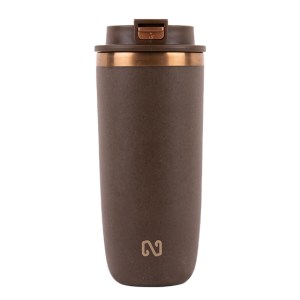 TERMO DOBLE PARED DE GRANO DE CAFÉ NAYAD NEO - TAPA GIRATORIA CON SEGURO A2867 CAFE (Interior: Acero Inoxidable 304 / Exterior: Granos de café)