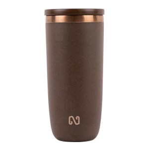 TERMO DOBLE PARED DE GRANO DE CAFÉ NAYAD NEO -TAPA DESLIZABLE A2868 CAFÉ (Interior: Acero Inoxidable 304 / Exterior: Granos de café)