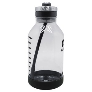 CILINDRO TRITÁN 84 OZ NAYAD TRAVELER A2876 TRANSPARENTE (Cilindro: Tritan / Funda Silicón / Tapa: Plástico PEAD (2) / Acero Inoxidable)