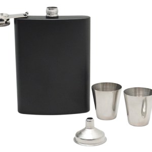 SET DE LICORERA GINGER A2883 NEGRO (Cartón / Acero Inoxidable)