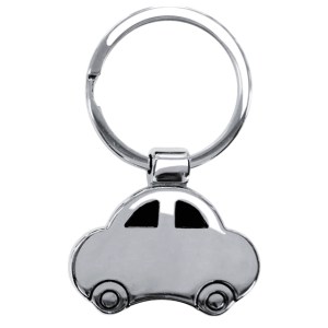 LLAVERO EN FORMA DE AUTO PISTA A2885 PLATA (Aleación de zinc)