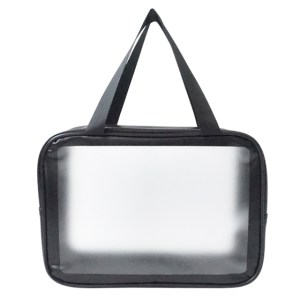 BOLSA IMPERMEABLE PARA ACCESORIOS CON ASAS PATY A2909 NEGRO (Cuero / PVC)