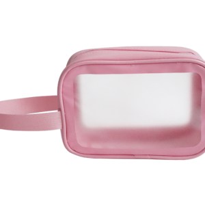 ESTUCHE IMPERMEABLE PARA ACCESORIOS CON ASAS DORIS A2910 ROSA (Cuero / PVC)
