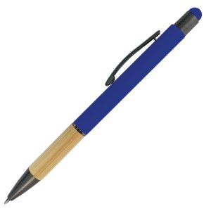 BOLÍGRAFO ECOLÓGICO ELEBAM A2921 AZUL (Aluminio, bambú y clip de metal)