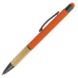 BOLÍGRAFO ECOLÓGICO ELEBAM A2921 NARANJA (Aluminio, bambú y clip de metal)