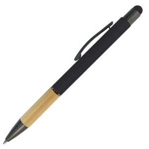 BOLÍGRAFO ECOLÓGICO ELEBAM A2921 NEGRO (Aluminio, bambú y clip de metal)