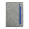 LIBRETA CON CIERRE ZIPPER A2922 AZUL (Poliéster y papel)
