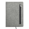 LIBRETA CON CIERRE ZIPPER A2922 NEGRO (Poliéster y papel)