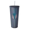 VASO DE PLÁSTICO DOBLE PARED TEXTURIZADO COCONUT A2927 NEGRO (Plástico AS)