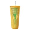 VASO DE PLÁSTICO DOBLE PARED TEXTURIZADO COCONUT A2927 ORO (Plástico AS)