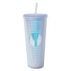 VASO DE PLÁSTICO DOBLE PARED TEXTURIZADO COCONUT A2927 TRANSPARENTE (Plástico AS)