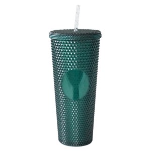 VASO DE PLÁSTICO DOBLE PARED TEXTURIZADO COCONUT A2927 VERDE (Plástico AS)