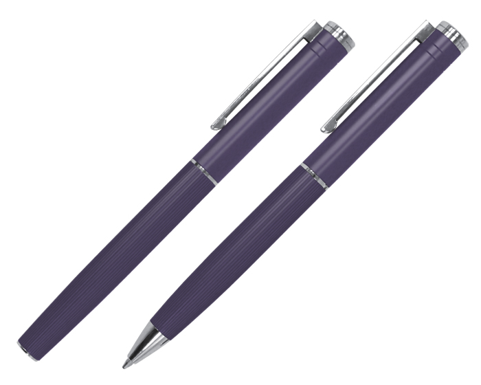 SET DE BOLÍGRAFOS DE METAL MOZART A2941 MORADO (Aluminio)
