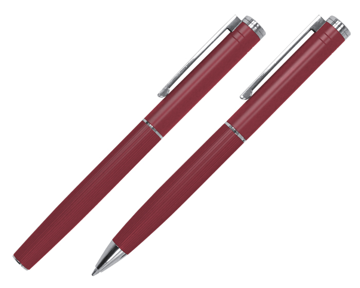 SET DE BOLÍGRAFOS DE METAL MOZART A2941 ROJO (Aluminio)
