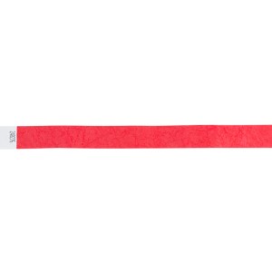 BRAZALETE TYVEK BI5709 (PLANILLA 20 PZAS)ROJO (Plástico)