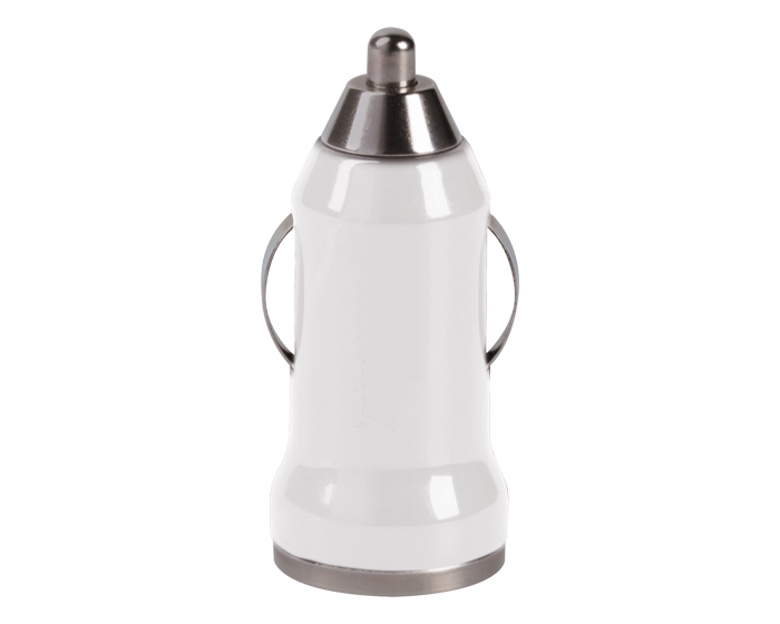 CARGADOR USB PARA AUTO MINIPLUK CUSB3252 BLANCO (Plástico ABS / Metal)