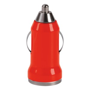 CARGADOR USB PARA AUTO MINIPLUK CUSB3252 ROJO (Plástico ABS / Metal)