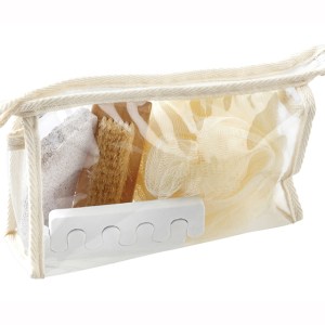 ESTUCHE DE ASEO PERSONAL GISEL EAP4653 TRANSPARENTE (PVC / Madera)