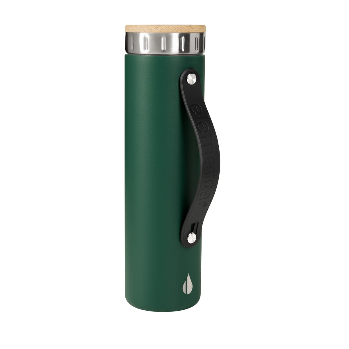 Termo Iconic Verde ELM 002 V (Acero inoxidable / bambú / silicón)
