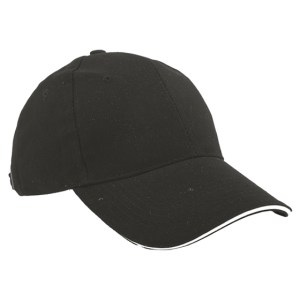 GORRA LISA SANDWICH GL6101 NEGRO (Algodón)