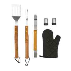 SET LANDA NEGRO (HO 013 - POLIÉSTER/ACERO INOXIDABLE)