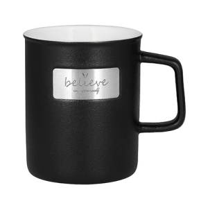 TAZA VERANDA NEGRO (HO 049 - CERÁMICA/METAL)