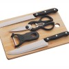 KIT DE COCINA  5PZS. JJ3045 CAFÉ (Madera / Acero Inoxidable / Plástico)