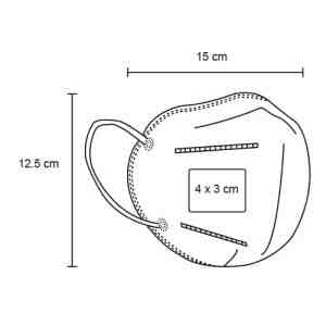 CUBRE KN 95 BLANCO (KN 95 - 100% POLIPROPILENO)