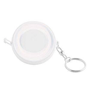LLAVERO C/FLEXOMETRO TRASLUCIDO DOM LLF4680 BLANCO (Plástico)
