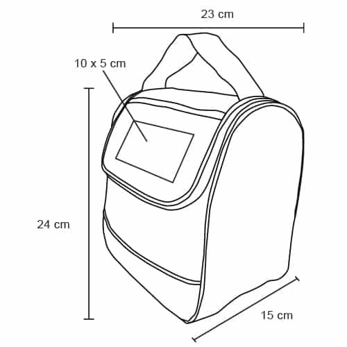 LONCHERA SNACK NEGRO (LON 012 - POLIÉSTER)