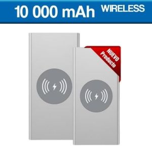 POWER BANK WIRELESS 10,000 mAh (TEC142-U) PLATA