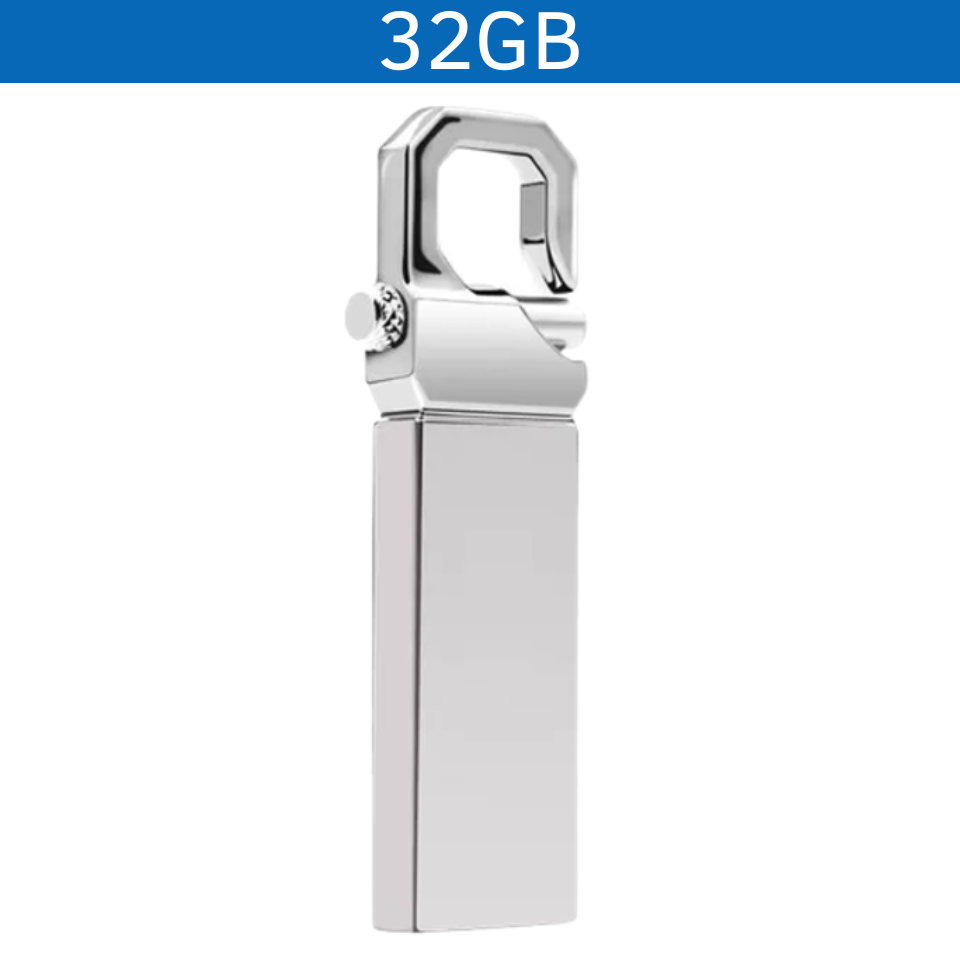 MEMORIA USB CANDADO 32GB (USB327-U) PLATA