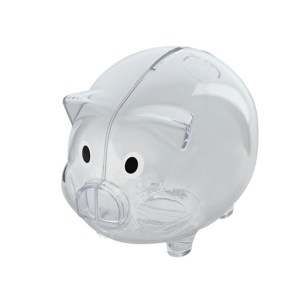 ALCANCIA PIG MNY4333 TRANSPARENTE (Plástico)