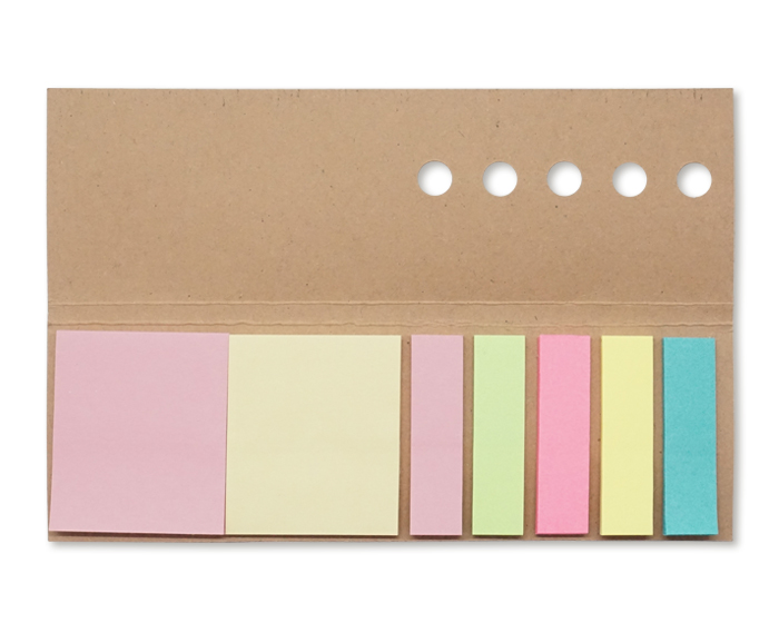POS2163_1.jpg Estuche de Papel Regla con Post It Carol POS2163 Beige (Cartón)