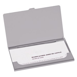 TARJETERO DE ALUMINIO LINUX PTA12 PLATEADO (Aluminio)