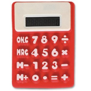 CALCULADORA SILICON RC04 ROJO (Silicón)