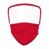 CARETA CON CUBREBOCAS QUEBEC ROJO SLD 067 R (POLIÉSTER CUBREBOCAS / PET CALIBRE 15 CARETA)