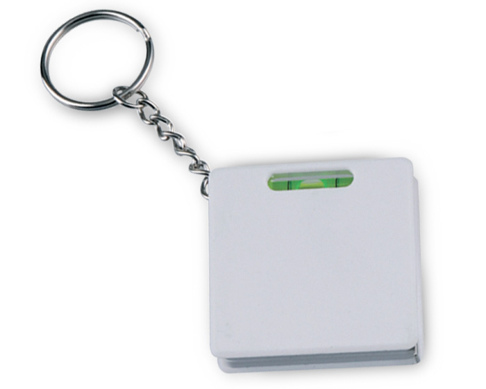 Llavero C/flex. 1 M. Level SLJ102 Blanco (Plastico / A150086 / articulos promocionales)