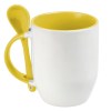 TAZA SUBLIMACION CON CUCHARA MAGGIE SUB4716 AMARILLO (Cerámica)