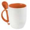 TAZA SUBLIMACION CON CUCHARA MAGGIE SUB4716 NARANJA (Cerámica)