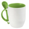 TAZA SUBLIMACION CON CUCHARA MAGGIE SUB4716 VERDE (Cerámica)